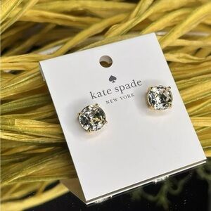 Kate Spade “That Sparkle” Gold & Clear Crystal Stud Earrings NWT